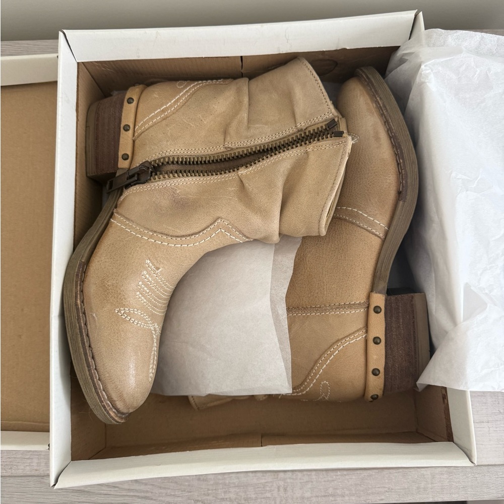 Sundance Tan Ankle Boots
